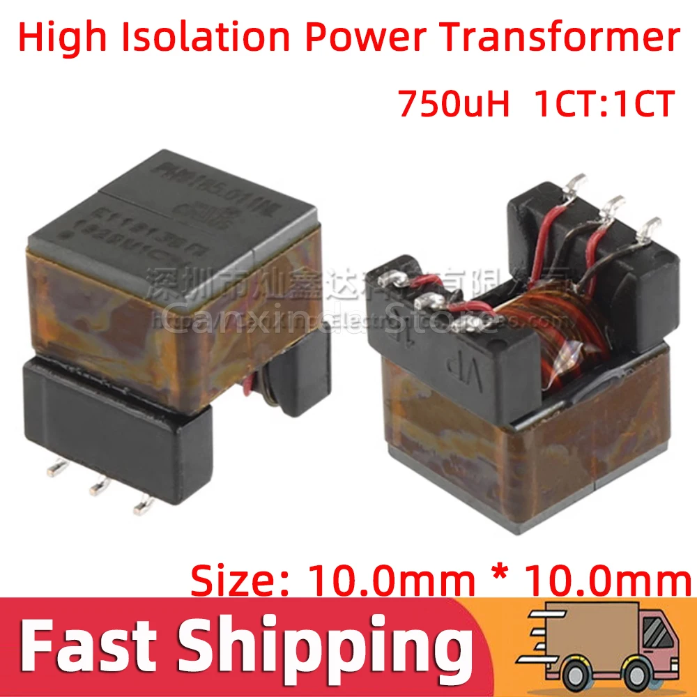 PH9185.011NL SMD Isolated High Isolation 5KV Voltage Power Transformer Turns Ratio 1CT:1CT 750uH Power Supply Transformer Tapped