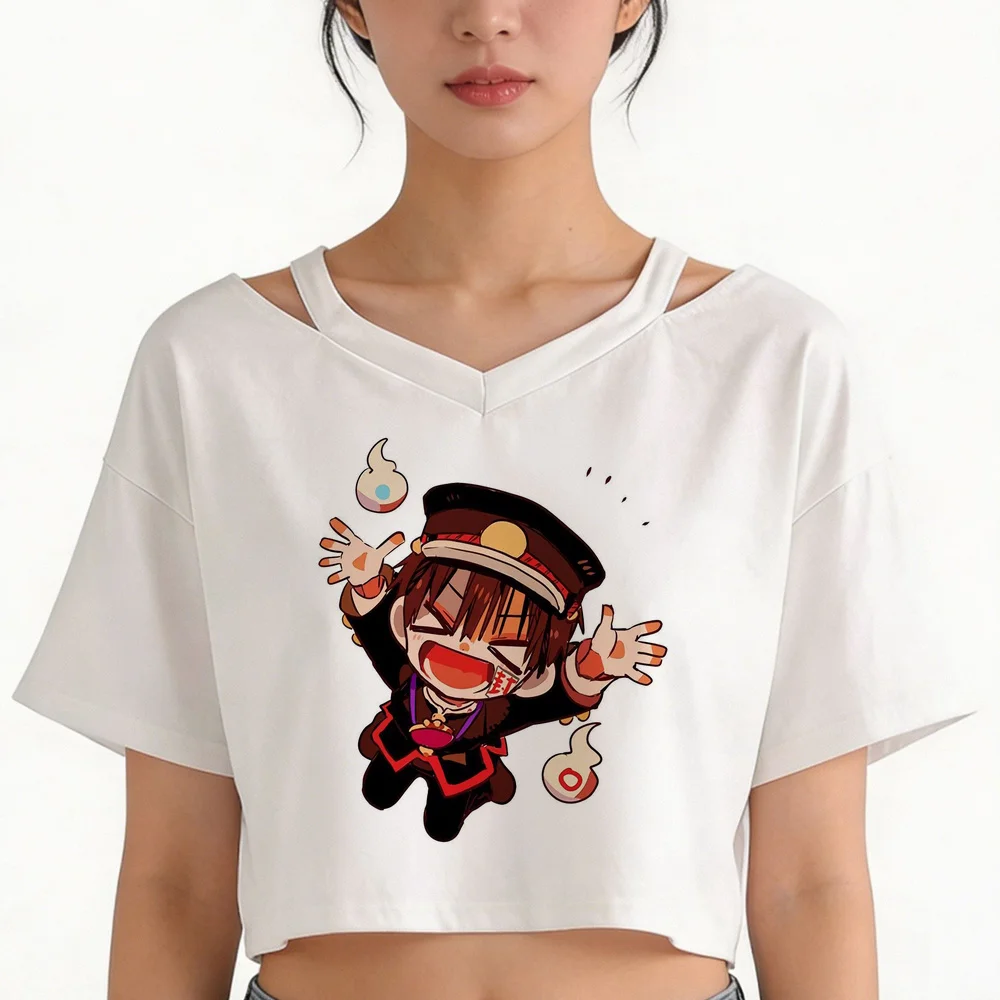 Toilet Bound Hanako Kun crop top girl japanese cheap dollette top tees korean fashion scene  funny graphic cheap