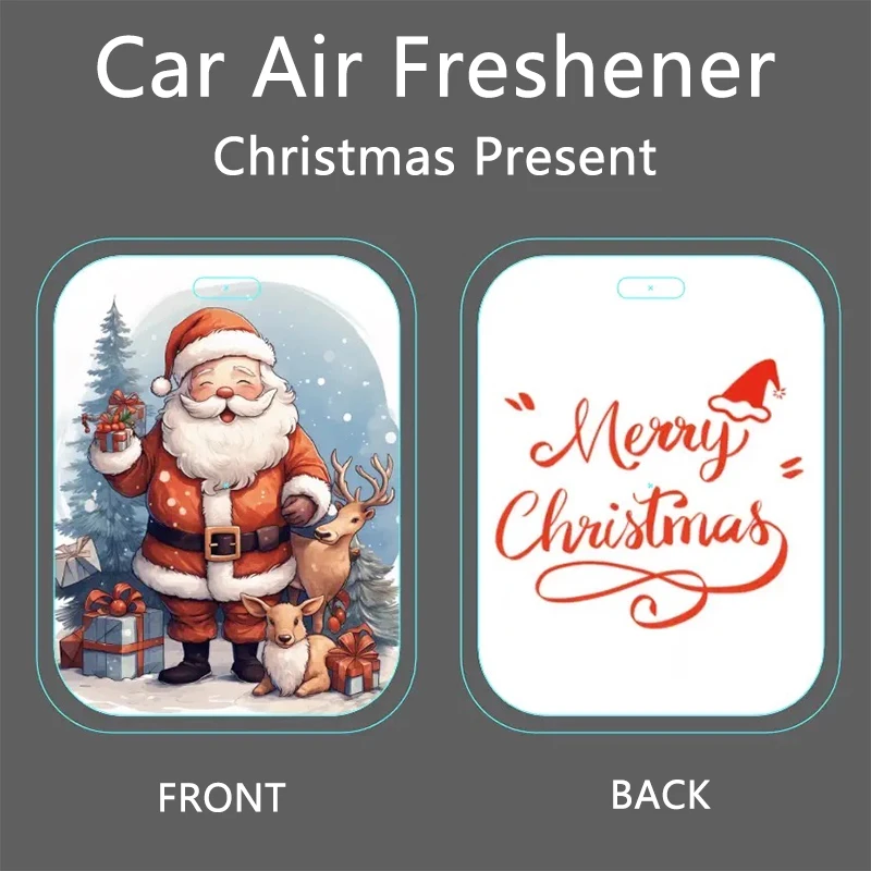 

10pcs Santa Claus Car Air Freshener Car Perfume for Salon Car Hanging Snowman Air Fragrance Flavors for Cars Christmas Present