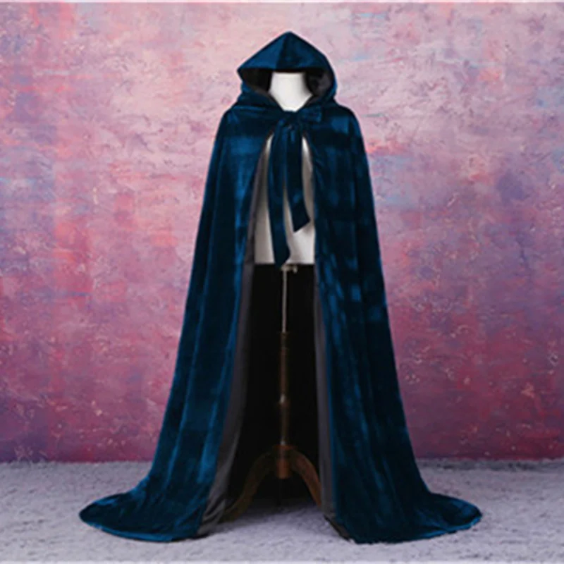 Elegant Pageant Velvet Cloak Luxury Europe Style Robe Medieval Cape Shawl Party Queen Princess Wedding