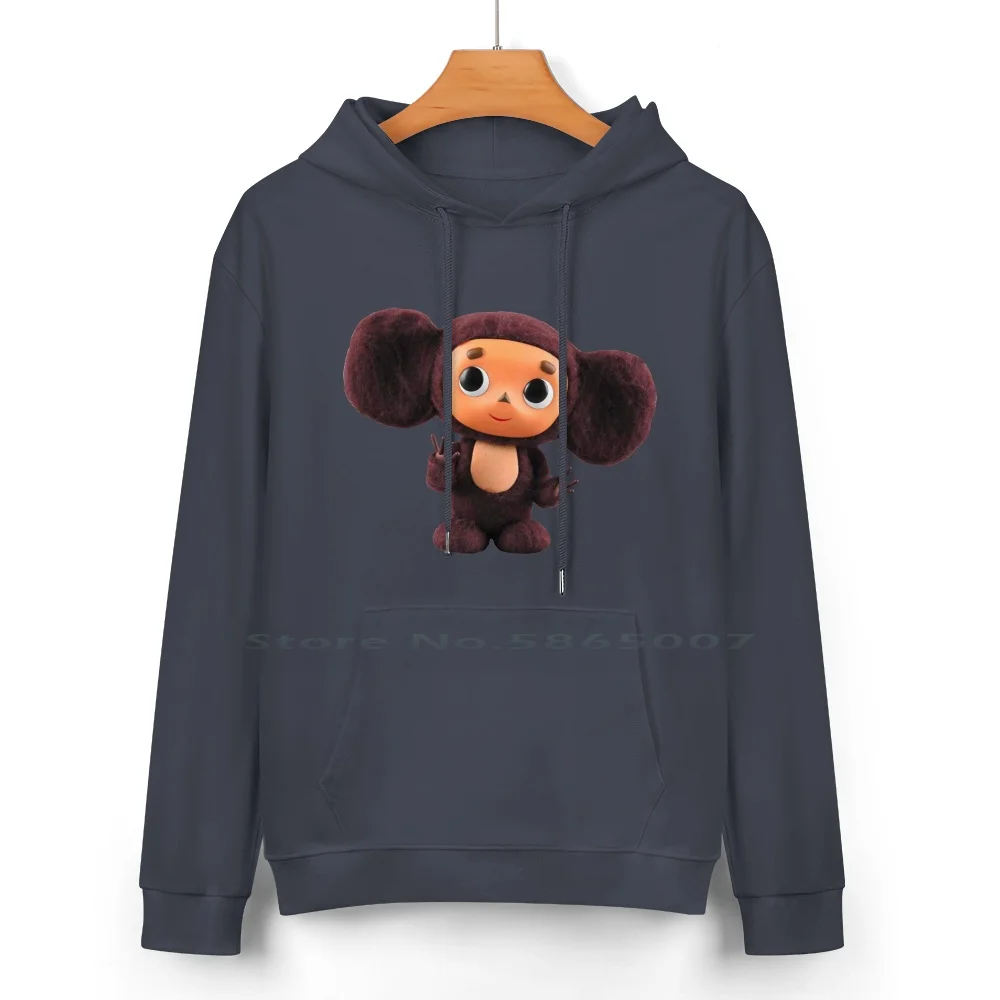 Cheburashka Pure Cotton Hoodie Sweater 24 Colors Cheburashka Чубурашка Крокодил Гена Старуха Шапокляк Monkey Bear Old Lady