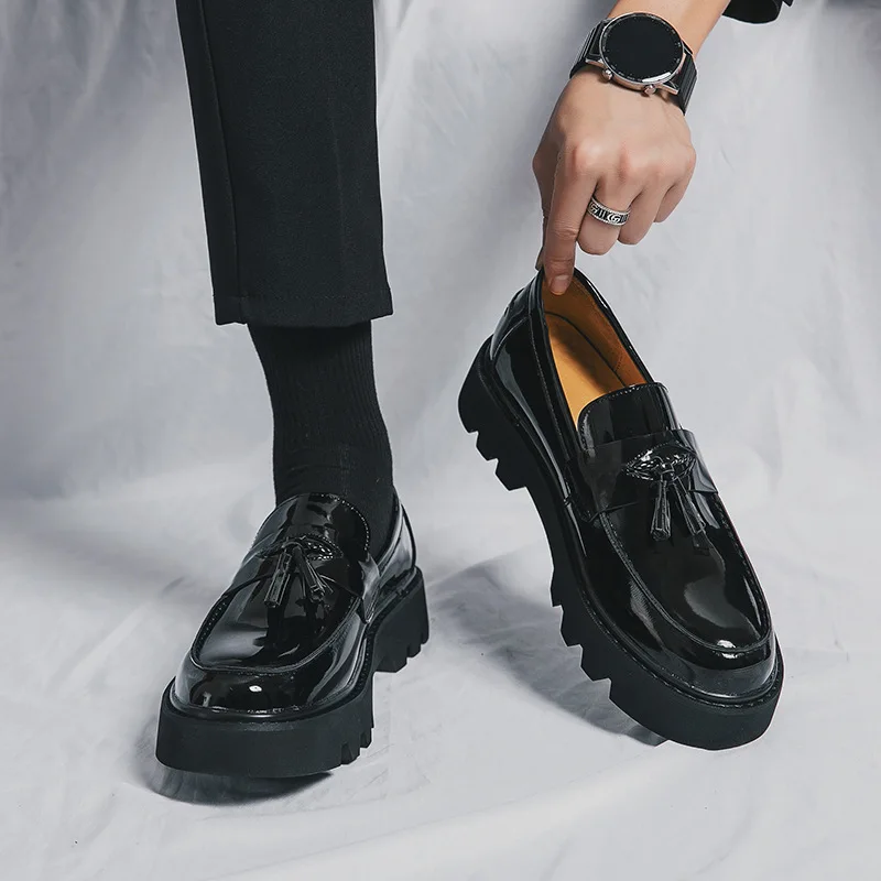 

Men's Formal/casual Pu Leather Shoes Tassel Round Toe Lightweight Comfort Loafers
