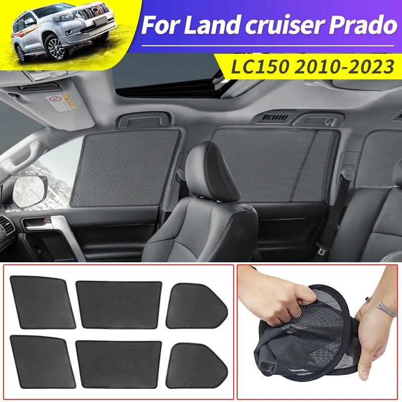 

For Toyota Land Cruiser Prado 150 LC150 FJ150 2010-2023 Tuning Interior Decoration Accessories Window Screen Windows Vent Visor