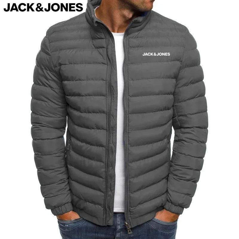 Jack Jones compra de nuevas chaquetas gruesas y cálidas e informales para hombre y chaquetas de plumón de algodón a prueba de viento con cuello levantado para hombre