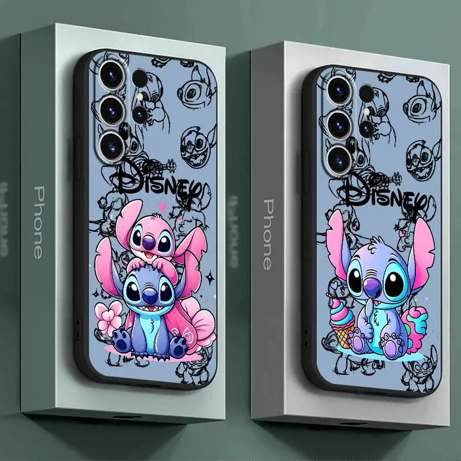 Cartoon Cute Stitch Phone Case for Samsung Galaxy A22 A15 A42 A33 A13 A14 A34 A12 A25 A24 A35 A32 A23 Bumper Cover