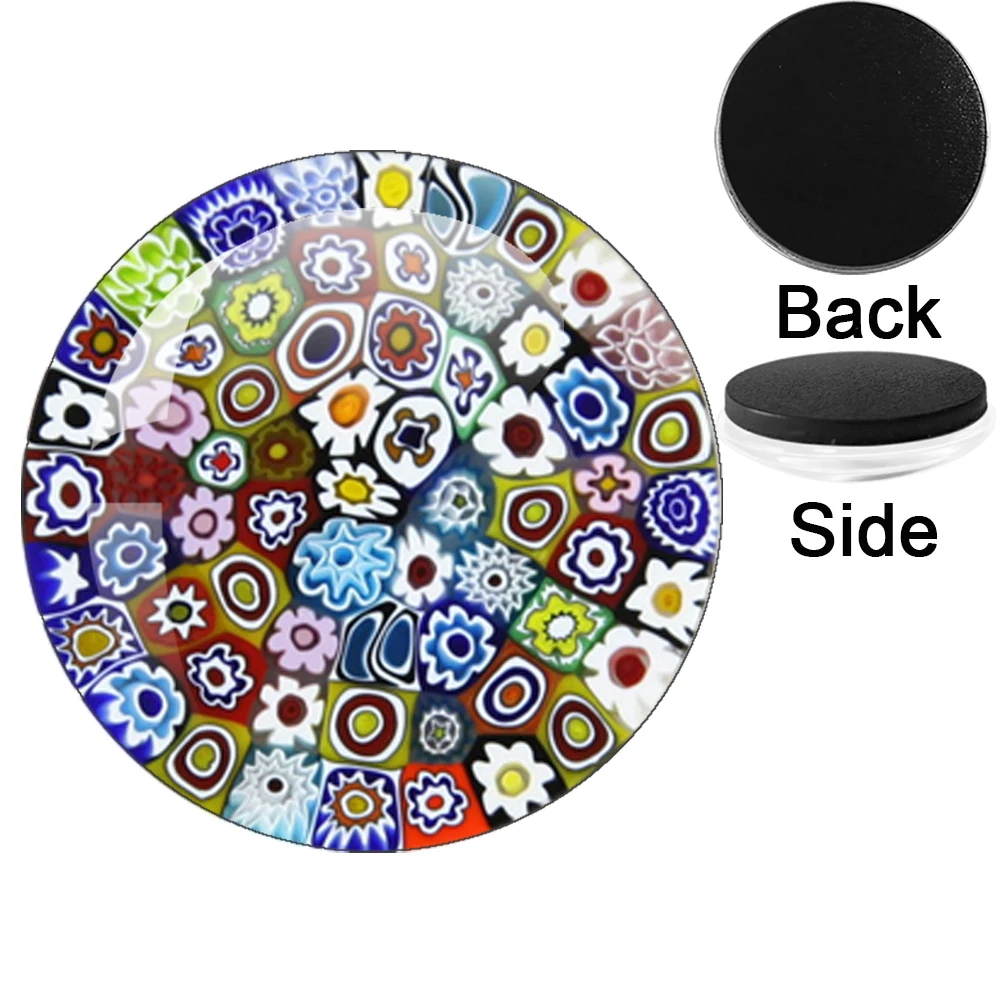 Murano Millefiori Wielokolorowe kwiatowe magnesy na lodówkę Wiadomość Prezent Nadaje się do tablic biurowych, szafek i zmywarek