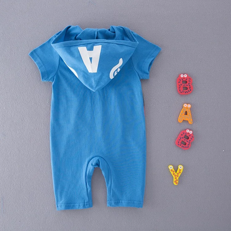 Hot~Baby Cosplay Clothes/Hooded Baby Boy Romper/Cool Bodysuit 3039