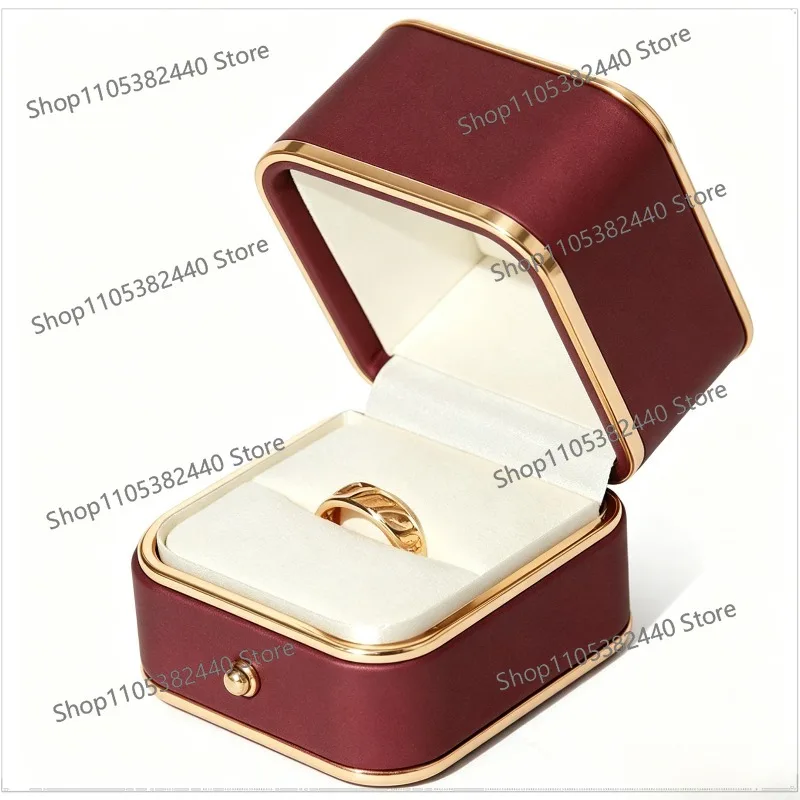 Rounded corner Phnom Penh PU leather jewelry gift box ring pendant box necklace bracelet gift box