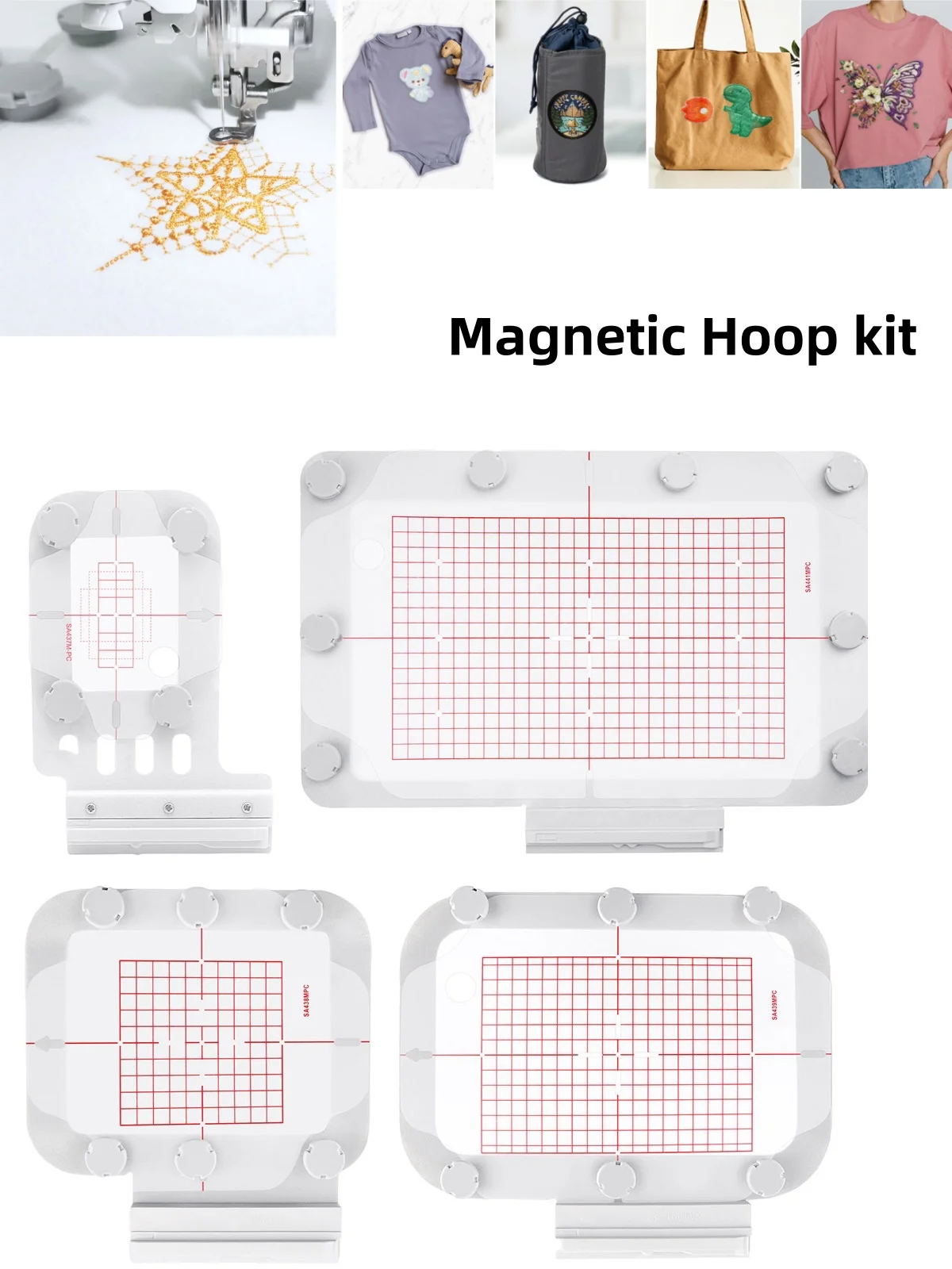 

Magnahoop Metal hoop For for Brother NQ1700E NQ1600E VM5200 VE2300 etc. Innov-is BabyLock Embroidery Machine with Round Magnets