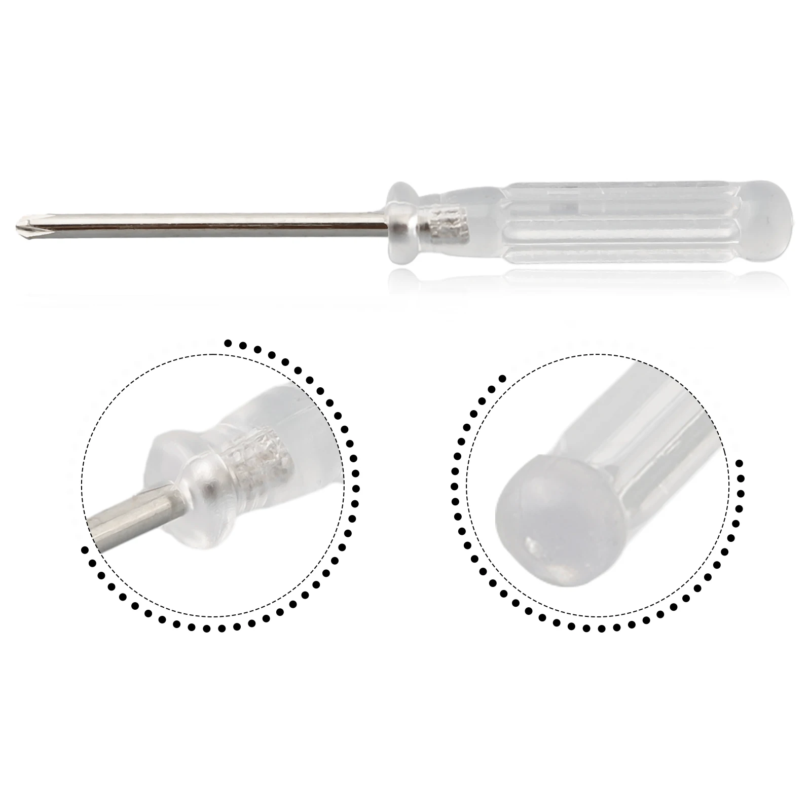1Pc Nonslip Handle Flat Head Slotted Screwdriver Mini Small Magnetic Precision Clear Screwdriver Home Repair Tool
