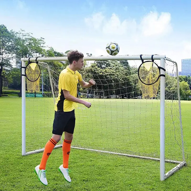Rede de alvo de treinamento de futebol-amarelo porta de futebol livre chute tiro prática saco de treinamento de posicionamento auxiliar