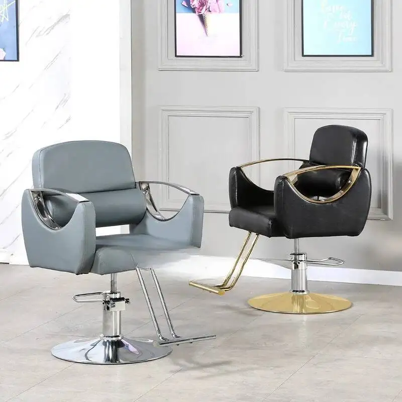 Cosmetic Swivel Barber Chair Adjustable Hairdressing Luxury Stool Barber Chair Hair Cutting Makeup Sillas Salon Furniture QF50BC