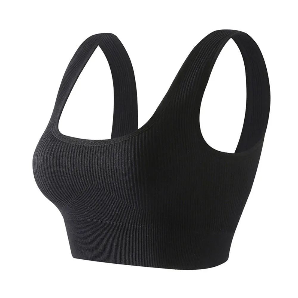 Fashionable Seamless Sports Bra Shockproof Breathable Fitness Vest Moisture-Wicking Comfortable Yoga Underwear Women