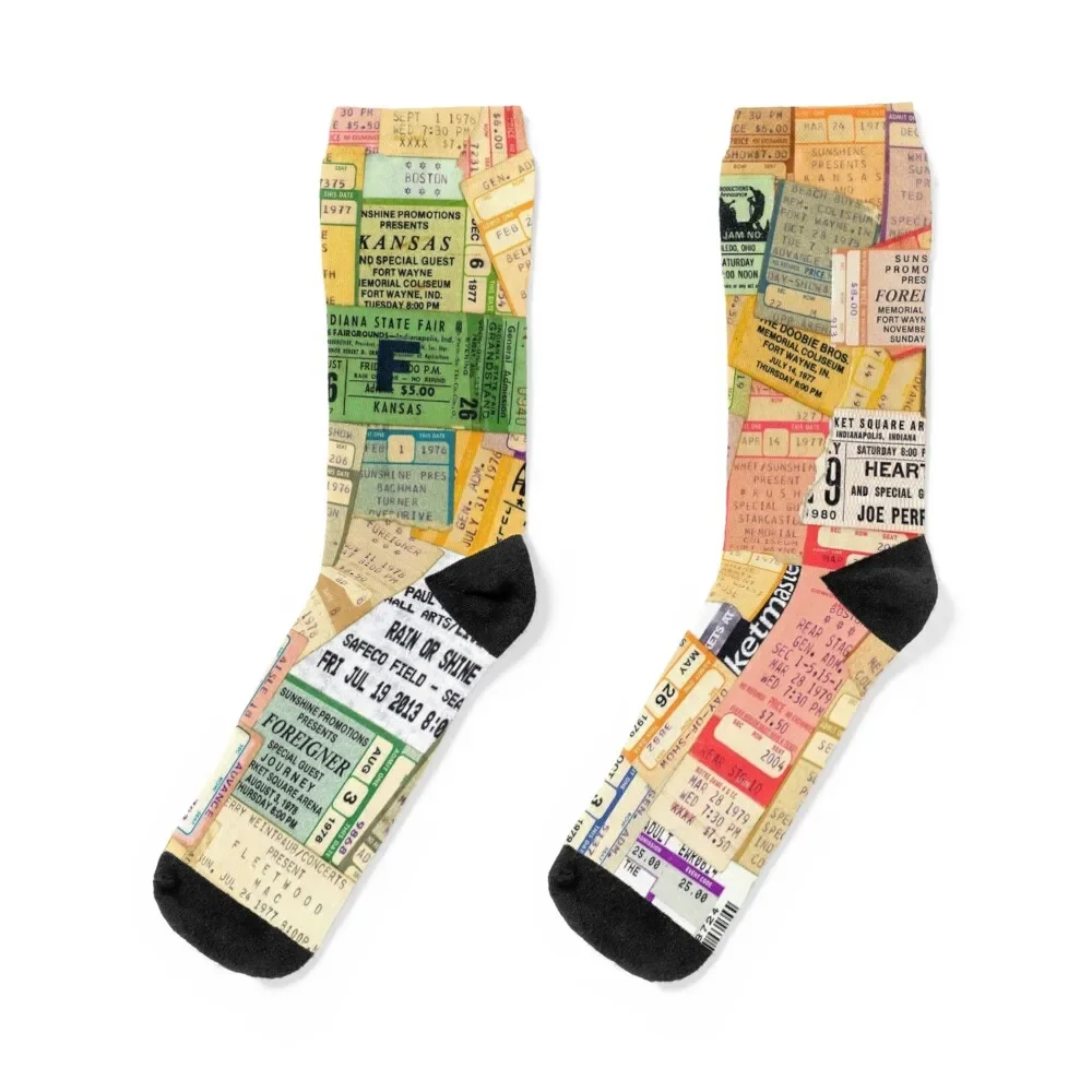 

Concert Ticket Stubs Socks funny gift sports and leisure Mens Socks Women's