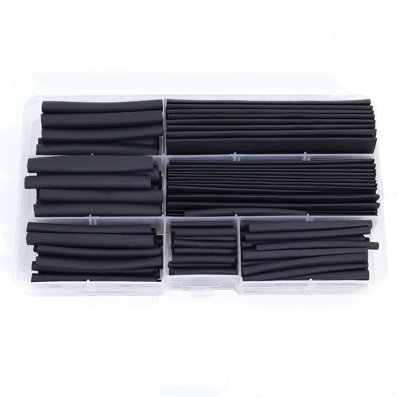 1/5box Black Heat Shrink Tubing Kits Electrical Connection Heat Shrink Tube Wire Wrapping Insulation Cable Sleeves Protecter