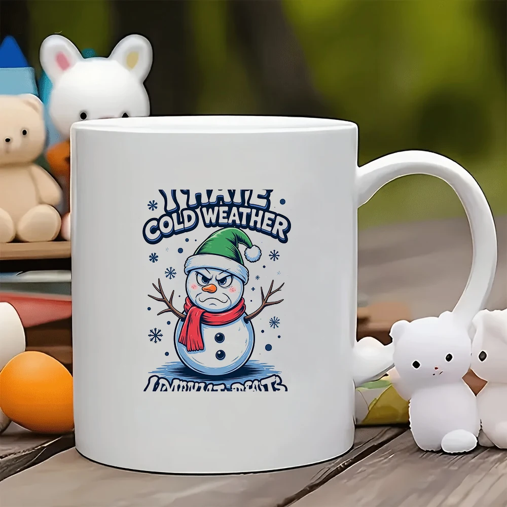 

Cartoon Snowman 11OZ Kids Cup Parent-Child Christmas Gift Insulated Office Coffee Cup Christmas Special Edition