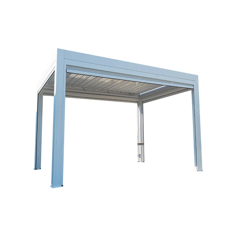 Aluminum Alloy Louvered Electric Smart Rainproof Gazebo Canopy for Modern and Simple Courtyard Garden Home Use