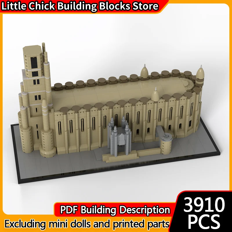 Briques de construction MOC modèle Street View, Architecture française, cathédrale, technologie modulaire, cadeaux de vacances pour enfants, jouets à assembler, costume