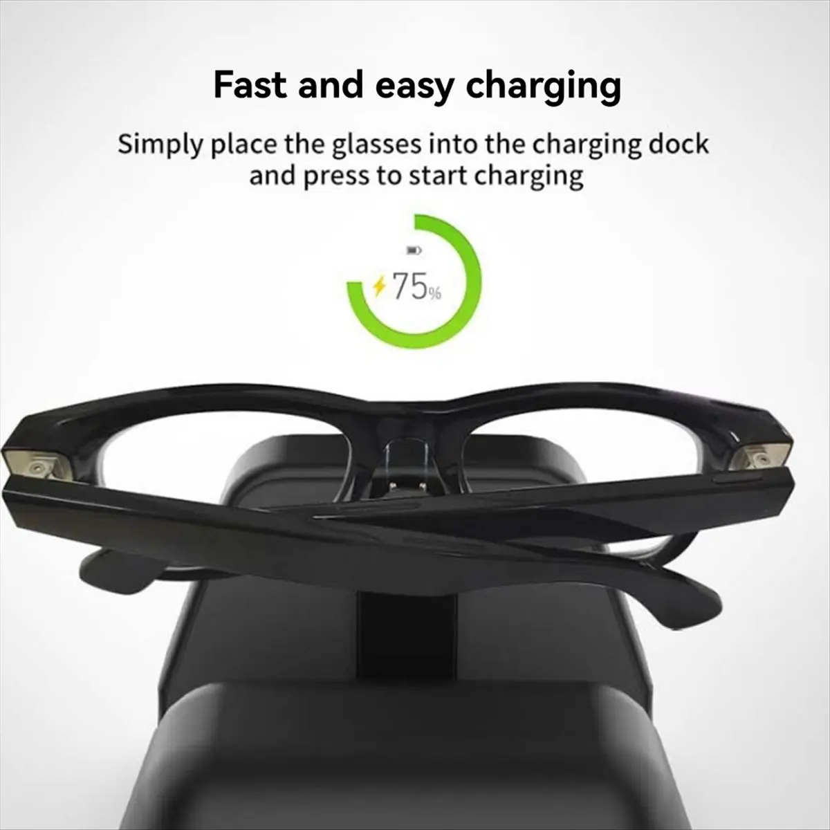HowAA87 For Ray-Ban Meta Wayfarer Charging Case Ray-Ban Meta AI Glasses Convenient Charging Case