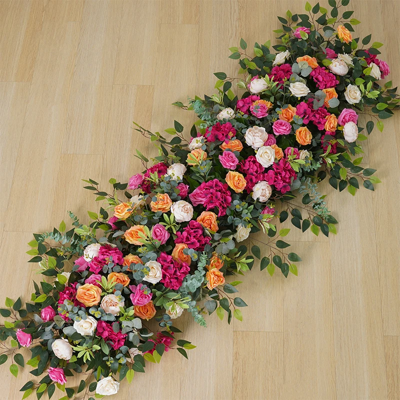 ديكور إطار قوس زهرة ، ترتيب الزهور ، خلفية الزفاف ، الدعائم الطرف ، الوردي ، البرتقالي ، الوردي ، الأخضر ، الساخن ، في الهواء الطلق ، A8230 #5