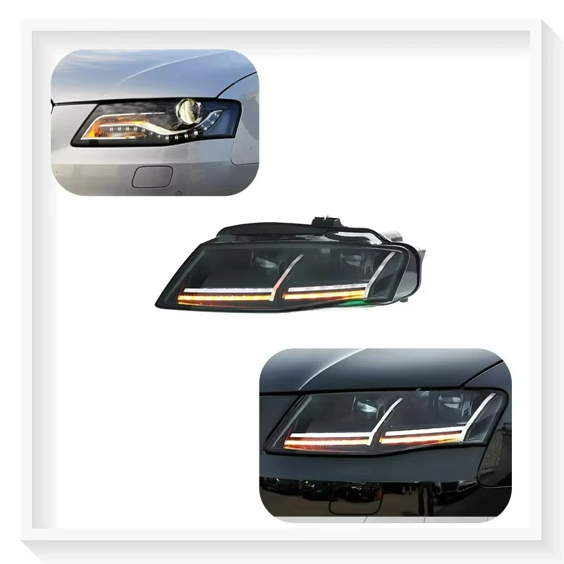 For Audi A4 A4L 2009-2012 Upgraded TT Style matrix Full LED Headlights Daytime Running Lights Flow Turn signal Plug and Play