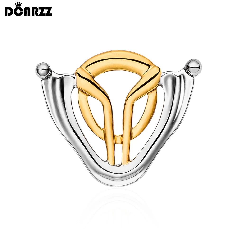 DCARZZ Medical Otolaryngology Vocal Cords Brooch Pin ENT Lapel Badge Medicine Jewelry Gift for Doctor Nurse