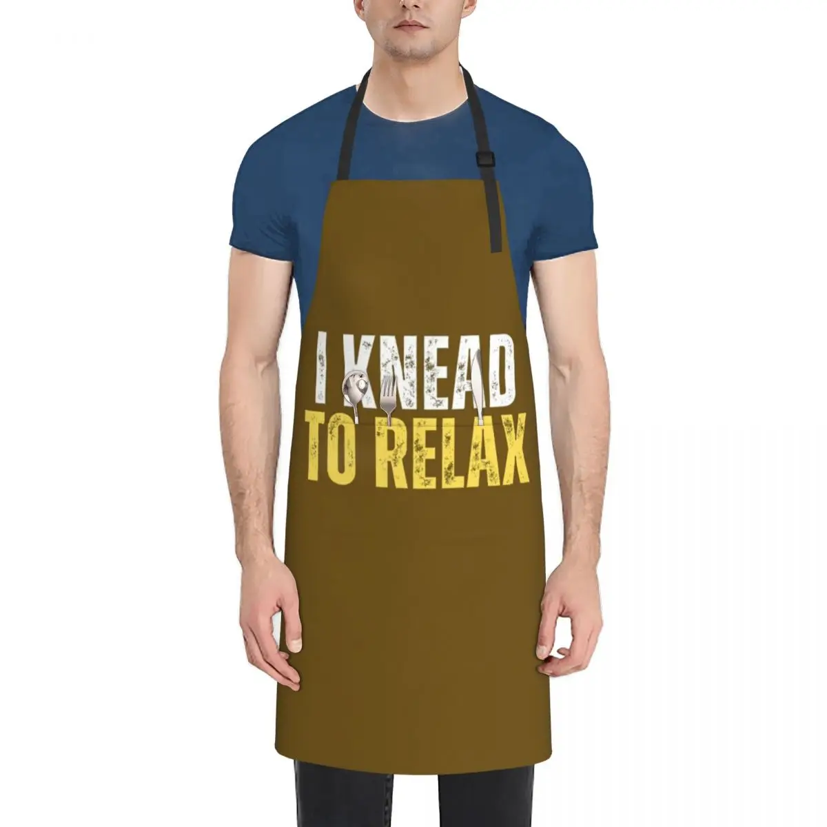 I Knead to relax (a bakers meme) Apron Sexy Customizable painting Cooking Clothes Apron