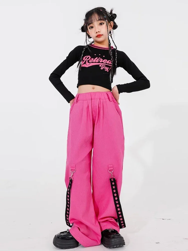 الفتيات الشارع ملابس رقص الهيب هوب الملابس الشارع الشهير الجاز الرقص أداء الملابس Kpop الزي المحاصيل القمم السراويل DL11697