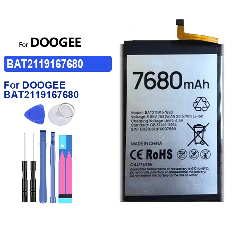 

Replacement Battery 7680mAh For DOOGEE BAT2119167680 Portable batteries