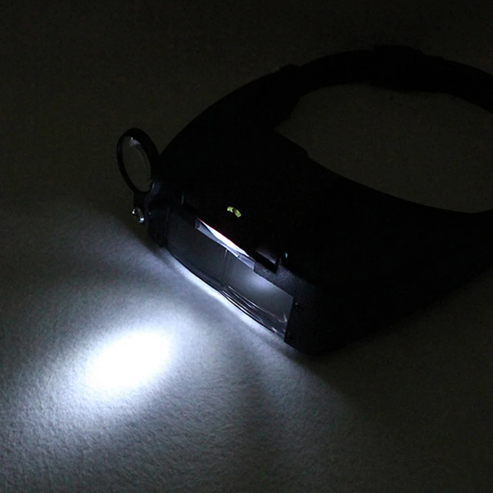 

Style LED Magnifying Glasses Hands Free Headband Magnifier with Dual Bright White Leds for Detailed Work Jewelry Making