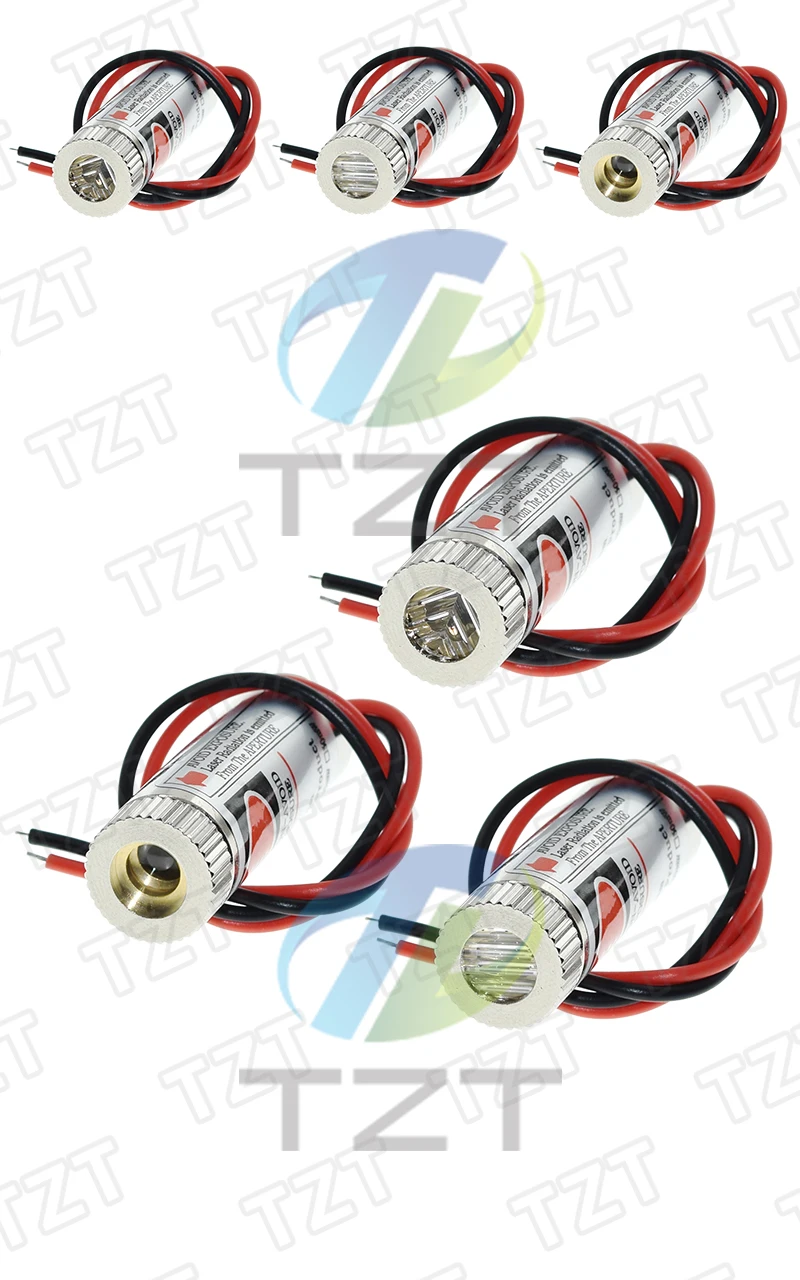 TZT 1/3PCS 650nm 5mW 6MM 9MM 12MM Red Point/Line/Kreuz Laser Modul Kopf Glas Objektiv fokussierbar fokus einstellbare laser kopf – Detail 8