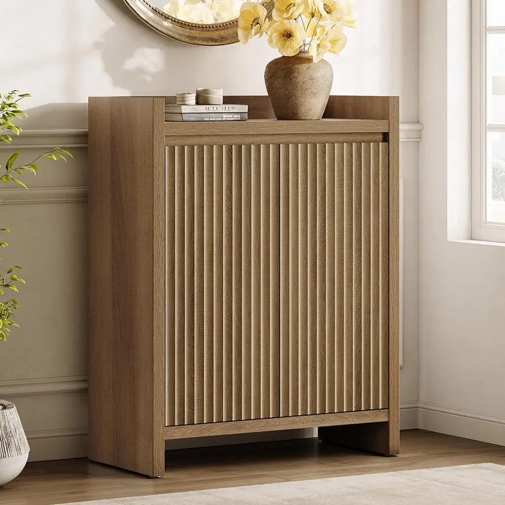 24-Pair Shoe Storage Cabinet with 6-Tier Adjustable Shelves for Entryway and Living Room