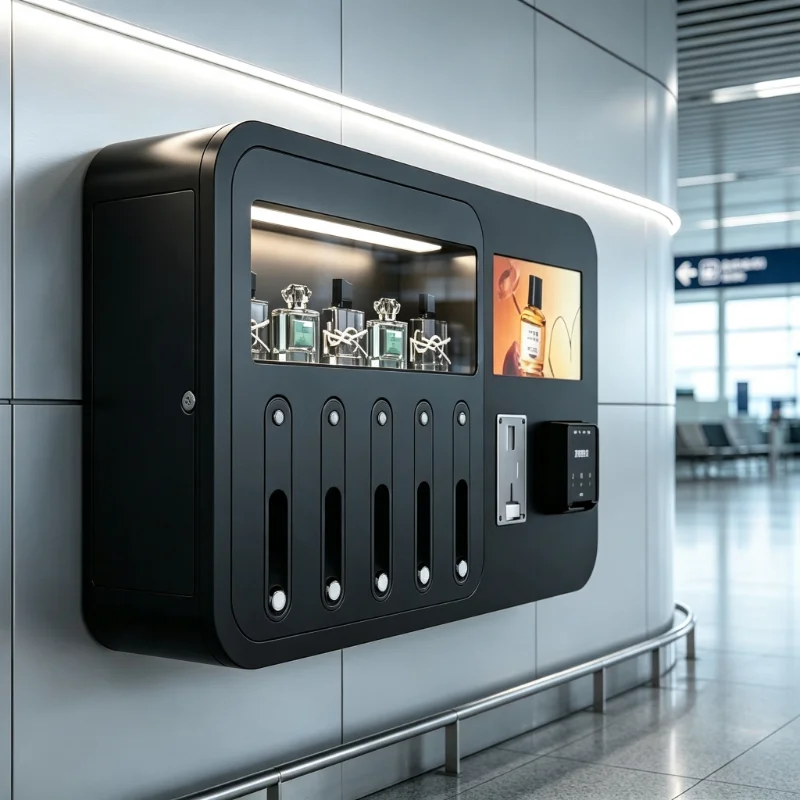 Custom Internal Control Structure Luxury Perfume Vending Device Adopts Upgraded Smart Module For Automatic Cologne Spray Retail