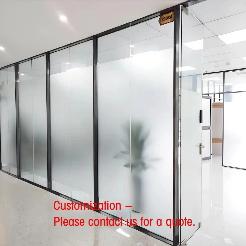 custom.Frameless Frosted Glass Partition Screen Privacy Tempered Glass Office Divider Room Separator Office Hospital Sch