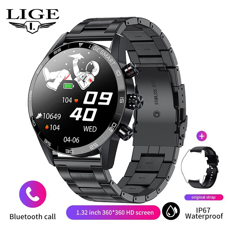 Men's Smartwatch with AMOLED Screen & Bluetooth Connection