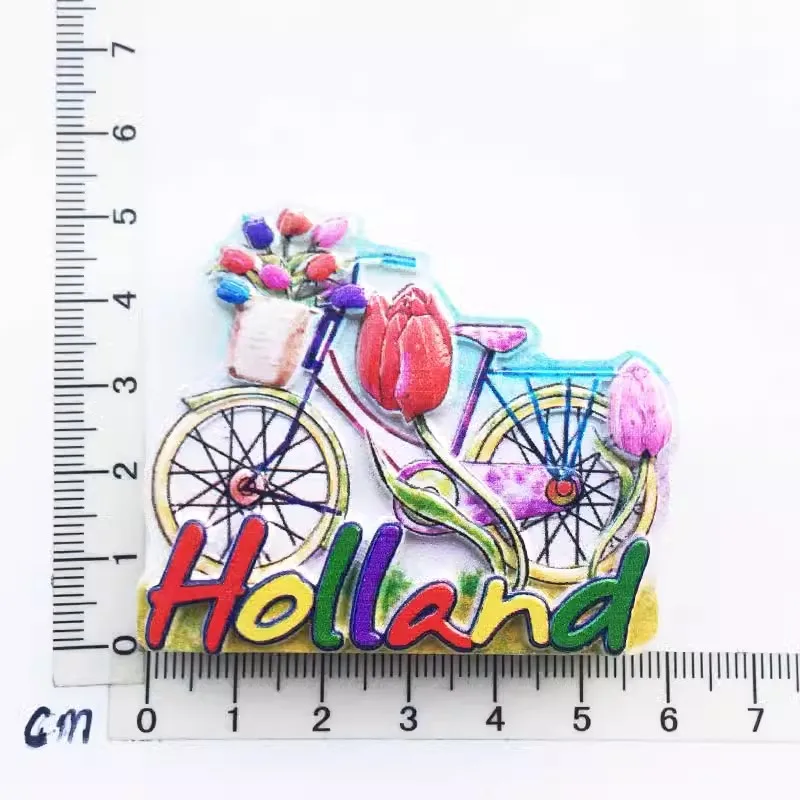 

Netherlands Colorful bicycle travel souvenirs Refrigerator stickers magnets Gifts Handicrafts Home decor