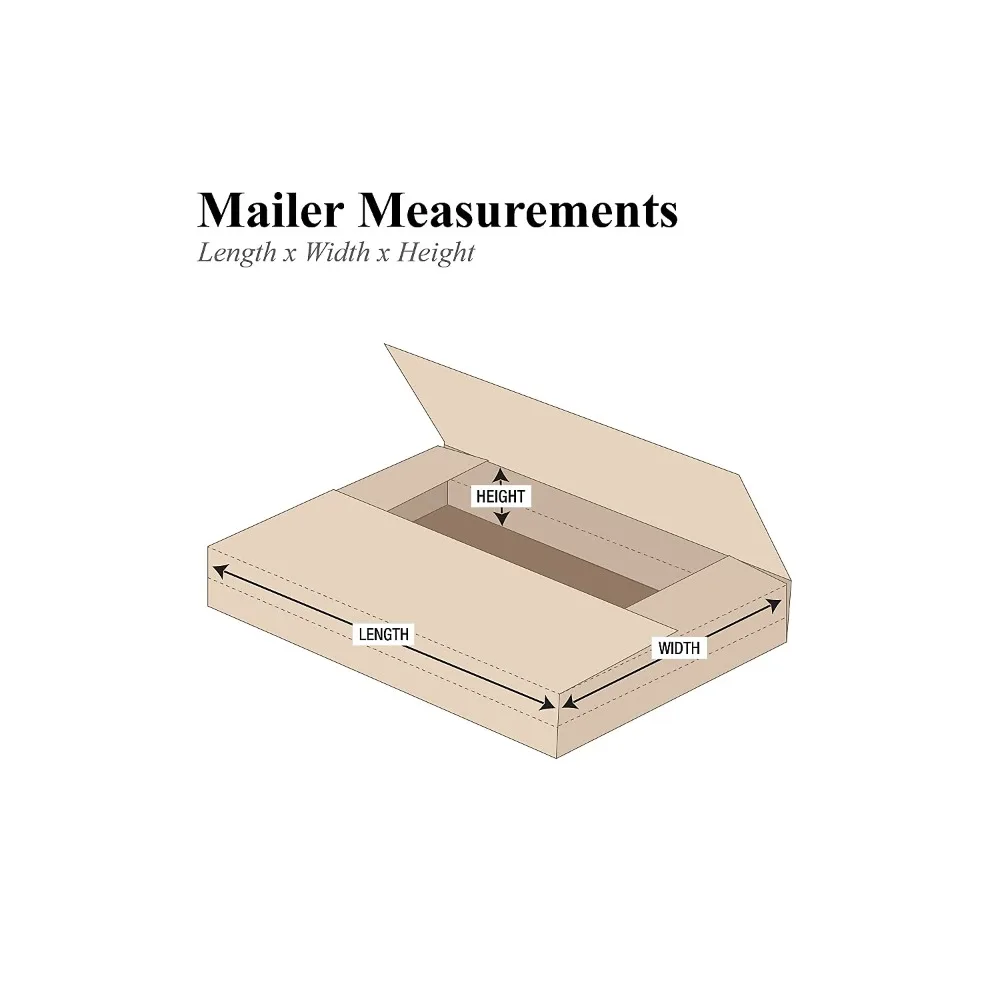 Small Shipping Boxes 18L x 12W x 2H - 50-Pack Cardboard Mailing Storage Package Gift Boxes, Crush-Proof for Shipping and Storage