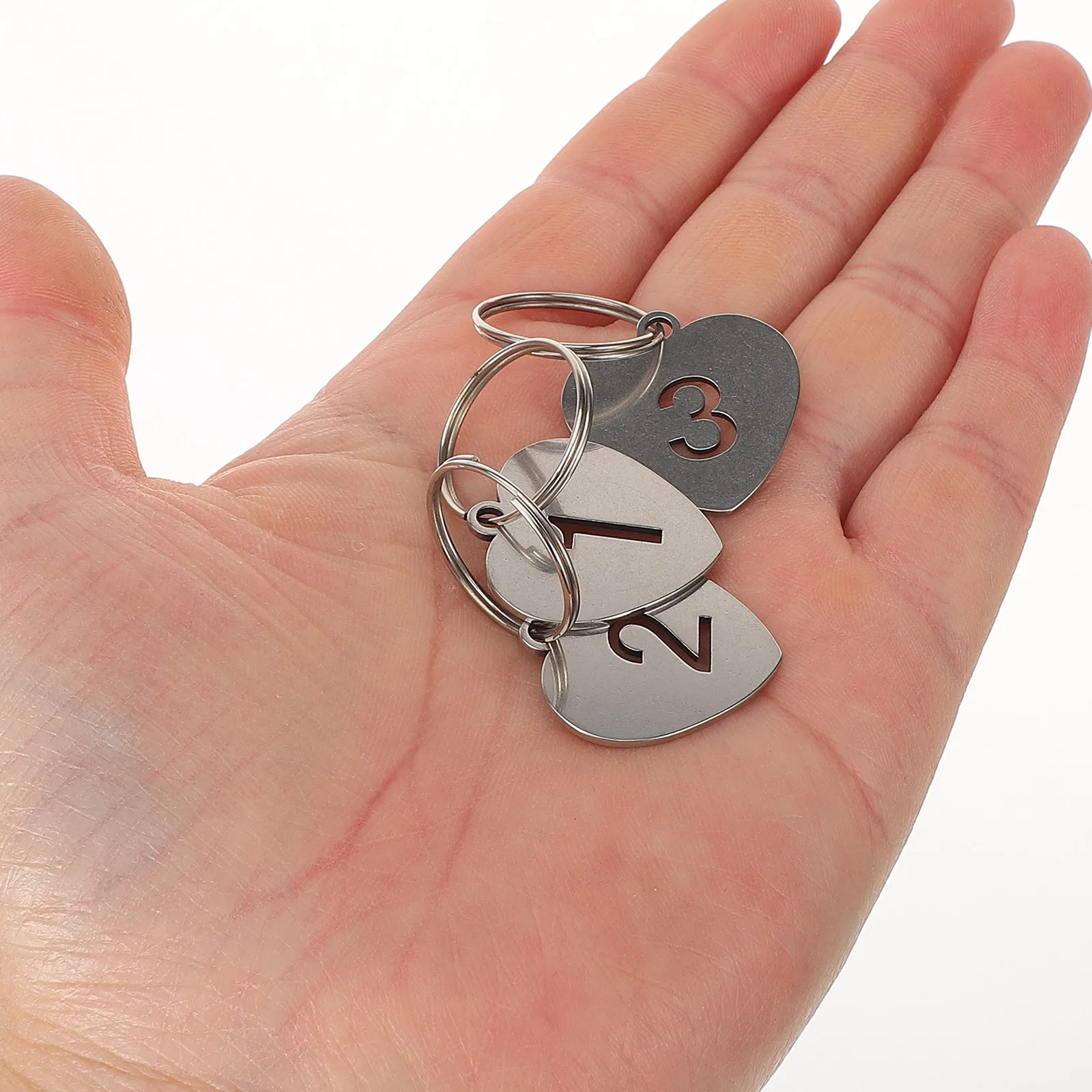 10Pcs Number Tags Hanging Heart Shaped Key Labels for Organizing Keys Luggage Locker Tag Identifiers Number Key Tags