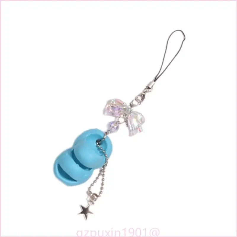 57qa Charme Schlüsselbund Neuheit Keyring Acryl Bowknot Bag Accessoire Telefonkette – Detail 1