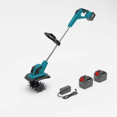 21V Lithium High Power Mini Tiller Portable Electric Soil Loosener Household Garden Cultivator view 6