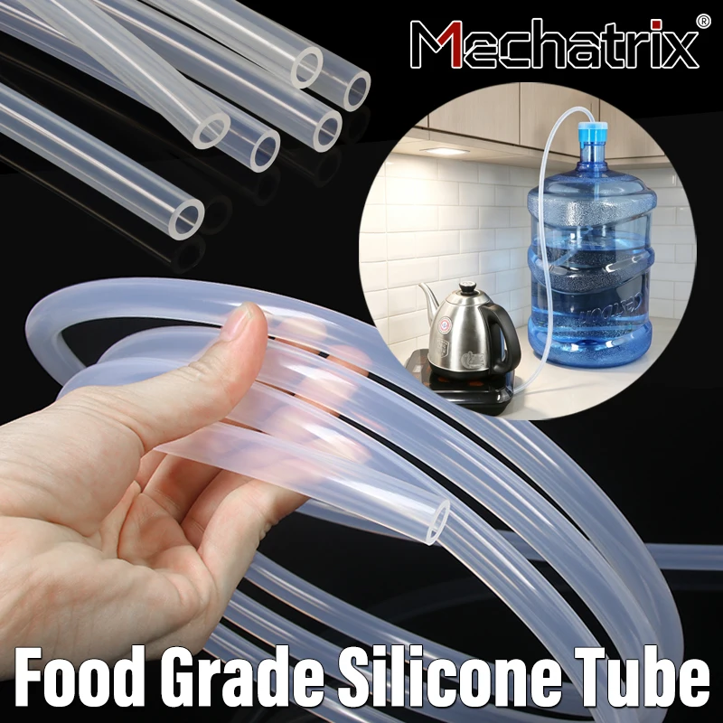 1/2/5m Transparent Food Grade Silicone Rubber Pipe ID 0.5mm ~ 36mm Flexible Irrigation Pipes Water Aquarium Connector Hoses