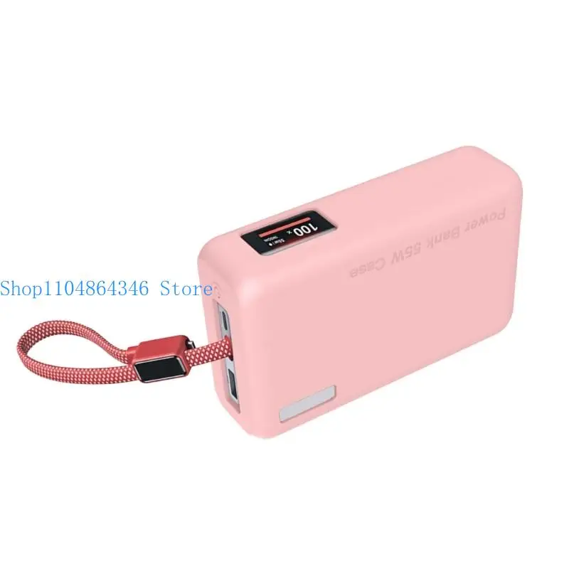 652F Silicone Powerbank Case for 20000Mah 55W PB545 Build-In Cable Powerbank, Full Wrap Cover with Port Access for Travel