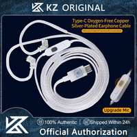 KZ DAC Earphone Cable Type C Silver-Plated Oxygen-Free Copper Upgrade Cable USB C 2PIN Cable For KZ ZSN ZSX EDX AS16 ZS10 Castor