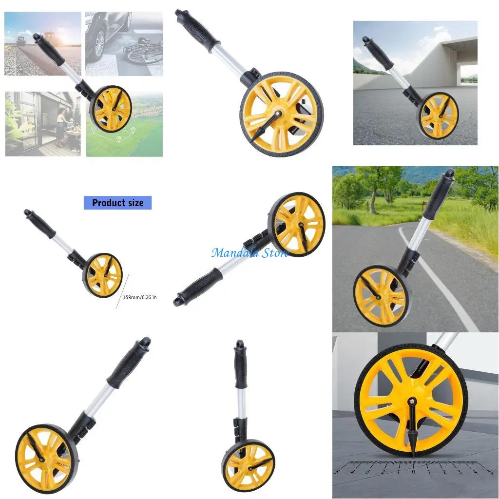 

U2JC Measuring Distance Tool Measuring Wheel 0-9999.9m Long Distance Mechanical Meter for Construction Worker Measure Wheel