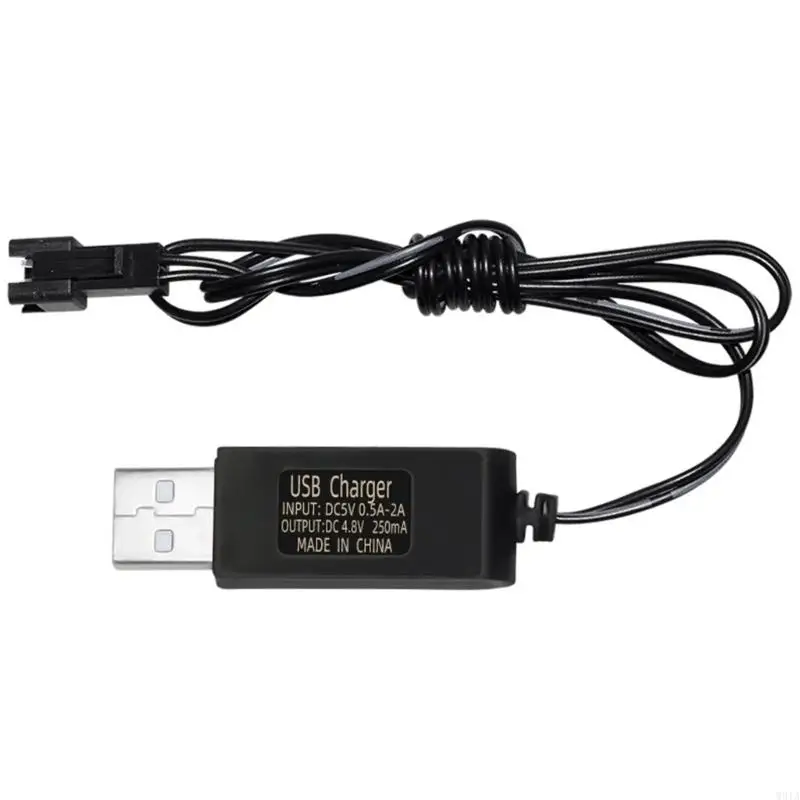 W91A USB Power Cable 4.8V 250mA Output 2P Plug for RC Excavator for Car