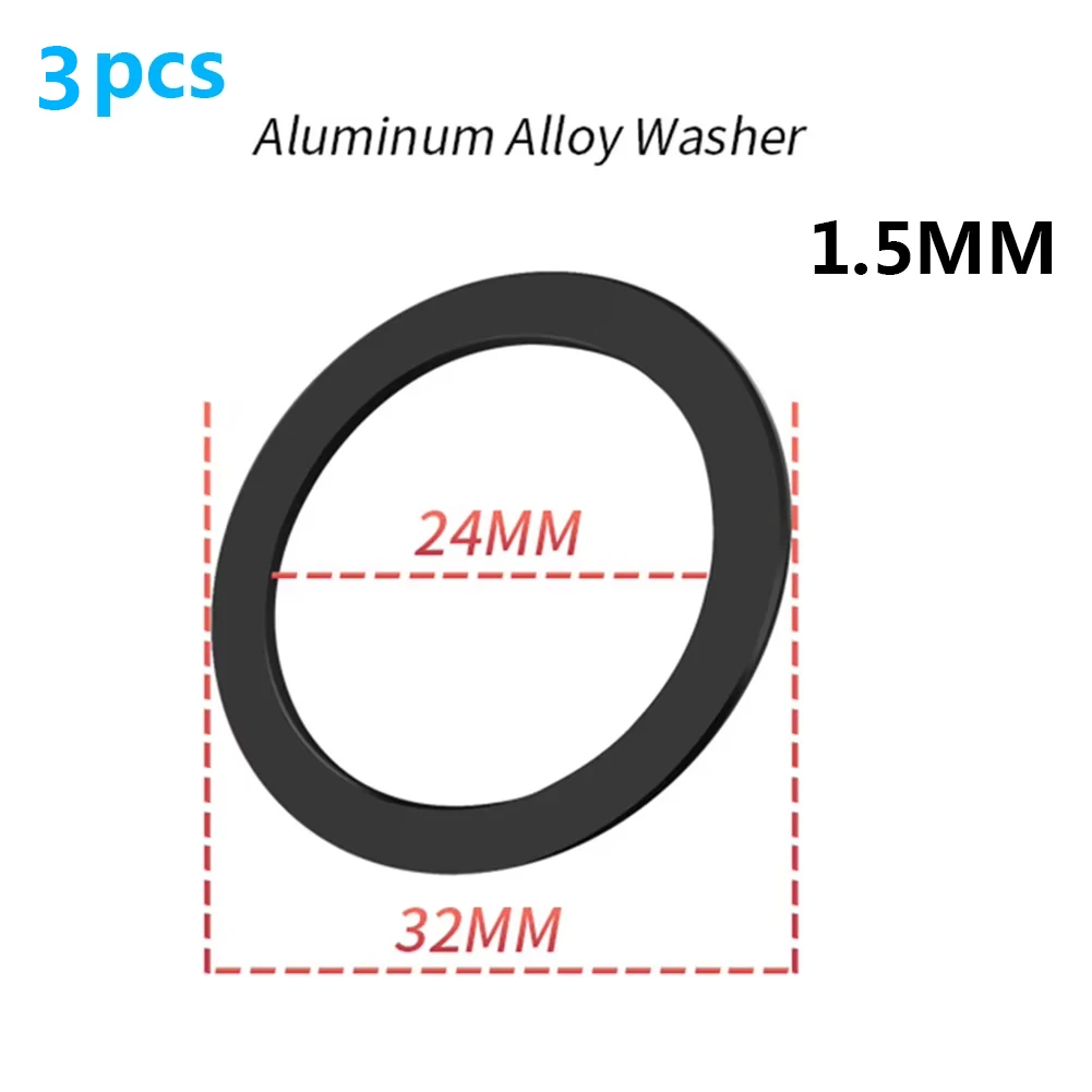 3 stücke Fahrrad Spacer Für-Shimano GXP 24mm Fahrrad Tretlager Achse Unterlegscheibe Spacer Kurbel Kettenblatt Adapter Radfahren teil Zubehör – Detail 4