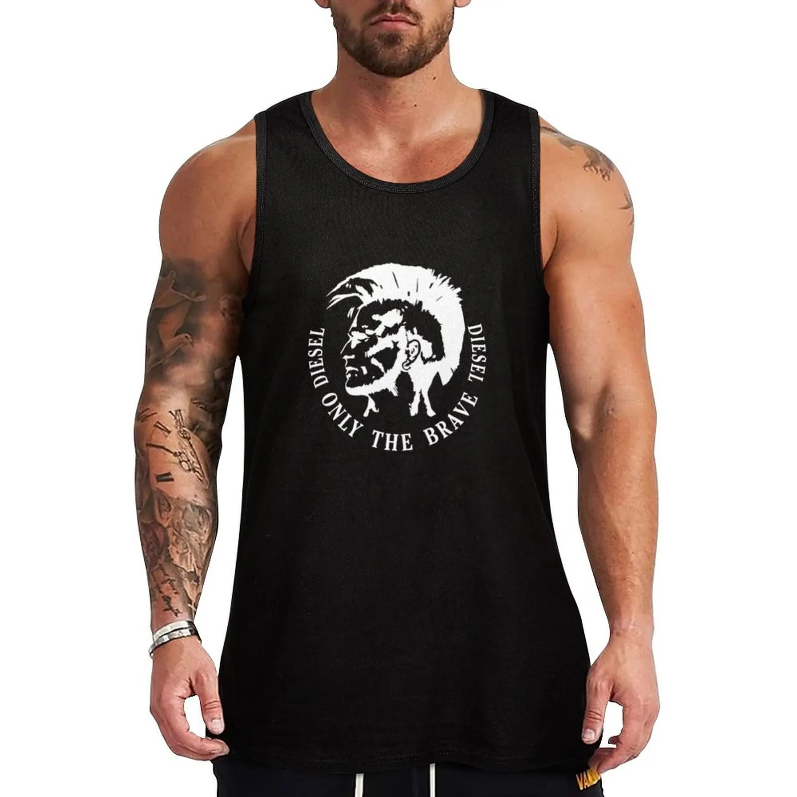 Diesels Only The Brave Diesels Essential Tank Top Sleeveless top Men's cotton t-shirt