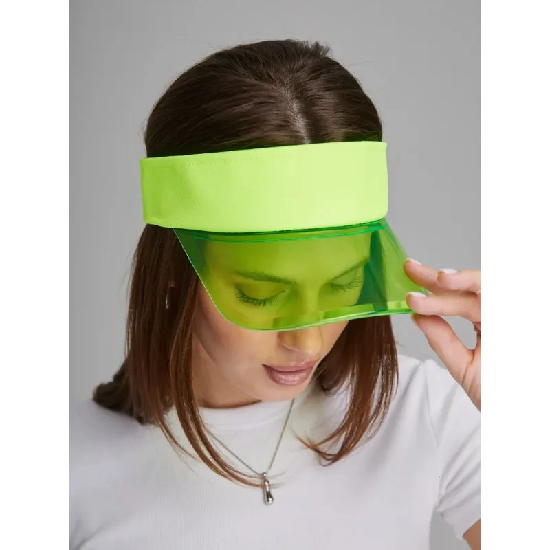 

Jelly Soft Sun Visors Candy Sports Sun Hat Clear Jelly PVC Empty Top Tennis Caps UV Protect Outdoor Sport Golf Cap Ladies Men