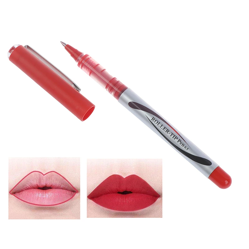 Red Embroidery Waterproof For Lip Skin Marker Pen Tattoo Skin Marker Lip Positioning Inportent Pen Tattoo Tools