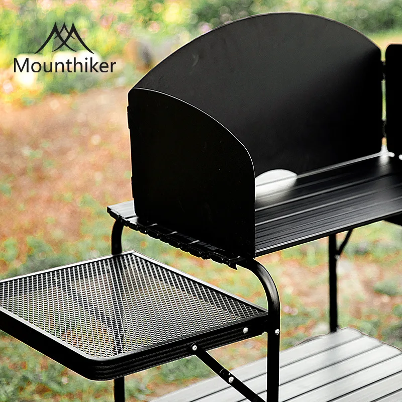 Mounthiker Outdoor Aluminum Alloy Foldable Storage Multiple People Mobile Kitchen Table for Camping Mountaineering Travel SZK358